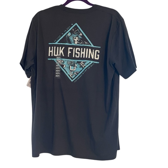 Huk Fishing T-shirt‎ for Youth in Gray, Size Large - NWT - Picture 2 of 5